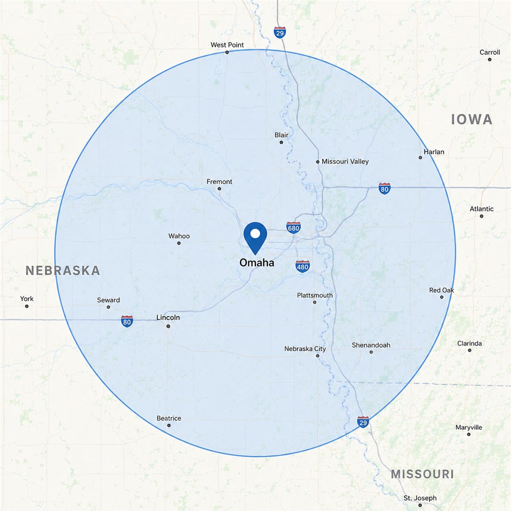 In-State Interiors service area map